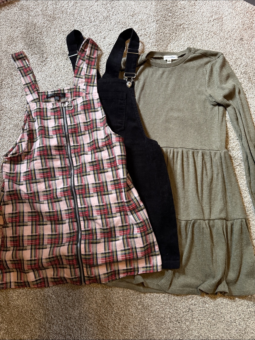 Plaid Pinafore Dress black cord shortall olive thermal dress bundle women’s s